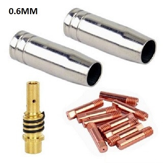 WELDING CONSUMABLES KIT TORCH CONTACT TIPS 0.6mm